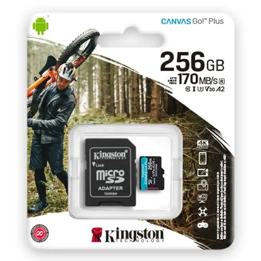 Kingston - Flash memory card - microSDXC - 256GB microSDXC Canvas Go Plus