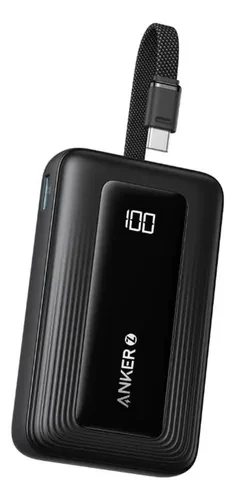 Anker - powerbank - Lithium - Para -- - 10k 30w cable C Negro