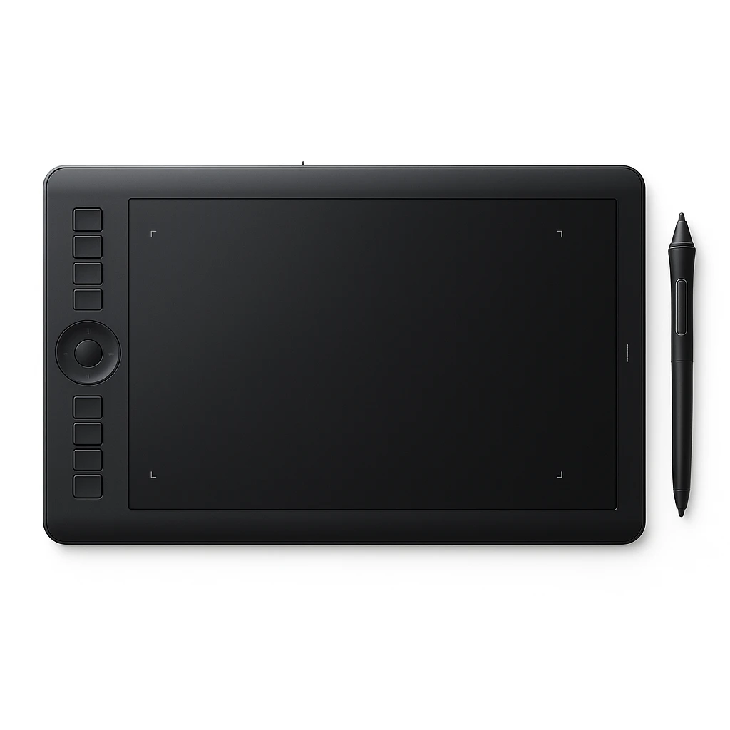 Wacom Intuos Pro Medium - Digitalizador - diestro y zurdo - 22.4 x 14.8 cm - multitáctil - electromagnético - 8 botones - inalámbrico, cableado - USB, Bluetooth - negro