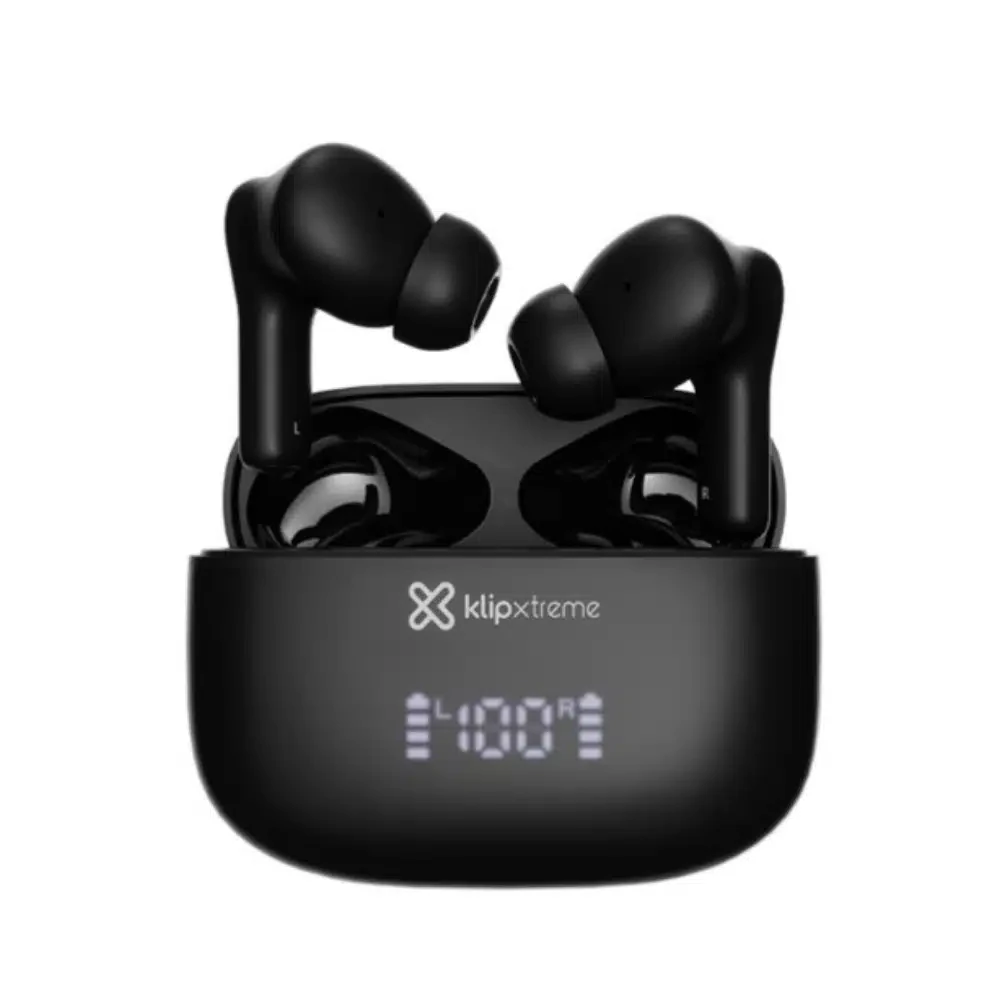 Klip Xtreme - True wireless earphones - Para Phone / Para Portable electronics / Para Tablet - Wireless - 26Hrs Hybdrid ANC Black