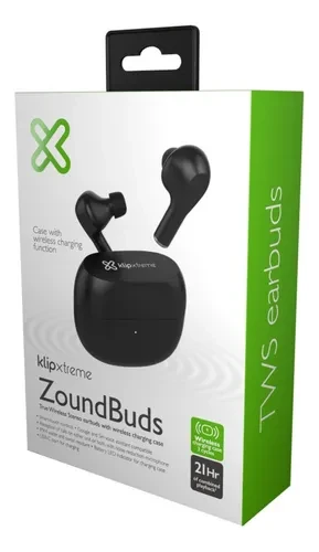 Klip Xtreme - True wireless earphones - Para Phone / Para Portable electronics / Para Tablet - Wireless - 17Hrs IPX Gray