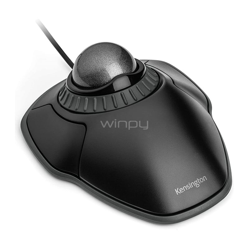Kensington Orbit with Scroll Ring - Bola de seguimiento - diestro y zurdo - óptico - cableado - USB - gris espacio