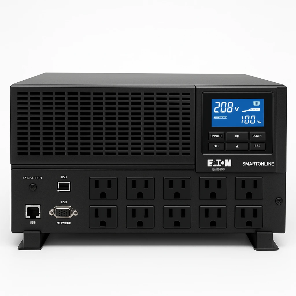 Eaton Tripp Lite Series SmartOnline 2200VA 2000W 208/230V Double-Conversion UPS - 10 Outlets, Extended Run, Network Card Option, LCD, USB, DB9, 2U Rack/Tower Battery Backup - UPS (montaje en 