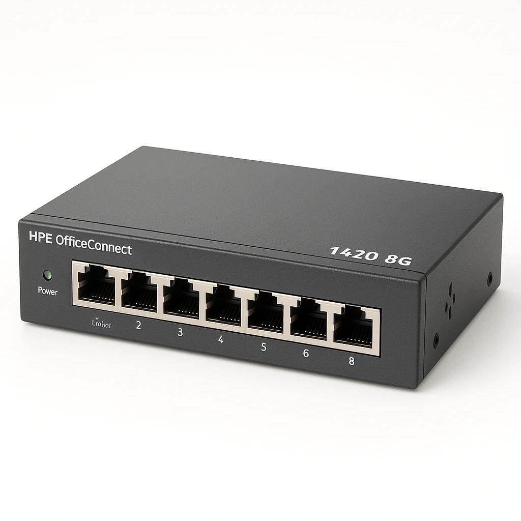 HPE OfficeConnect 1420 8G - Conmutador - sin gestionar - 8 x 10/100/1000 - sobremesa