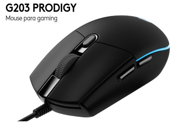 Logitech Gaming Mouse G203 Prodigy - Ratón - diestro - 6 botones - cableado - USB - negro