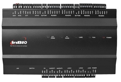 ZKTeco InBio460 Package B - Panel de 4 puertas - TCP/IP and RS-485 - 350(L)×90(H)×300(W)mm - 3.7kg -  Voltaje 9.6V-14.4V DC - Capacidad de Tarjetas: 60,000 - Capacidad de Huellas Digitales: 2